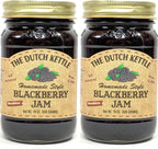 Amish Homestyle Blackberry Jam Seedless 2-19 Oz. Jars All Natural Non-GMO No Preservatives