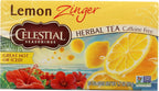 Celestial Seasonings 100% Natural Lemon Zinger Herbal Tea 20 ct