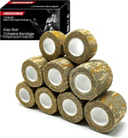 FRESINIDER 9 Rolls Self Adhesive Wrap Athletic Tape Gauze, Breathable Elastic Cohesive Bandage for Sports Injury & Pet (7 Pcs 2" x 5 Yards + 2 Pcs 1" X 5 Yards) (Digital Desert Camo)