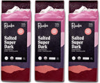Raaka Salted Super Dark Chocolate Bars - 90% Cacao, Organic, Vegan, Kosher, Gluten Free, Cane Sugar Free - Lightly Sweetened with Coconut Sugar - 1.8oz Bars, 3-Pack