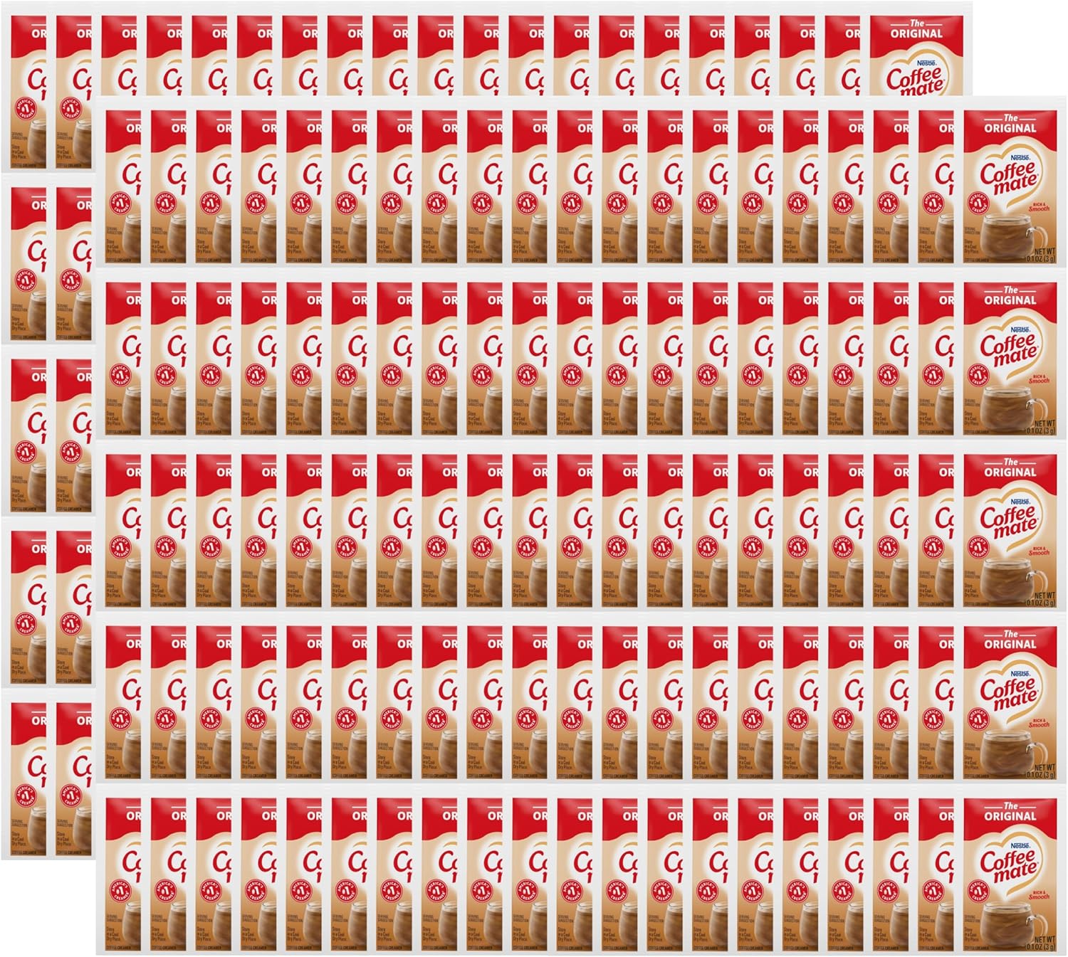 Nestle Coffee mate Original 3 Gram Single Serve Powdered Creamer Packets (Pack of 200)