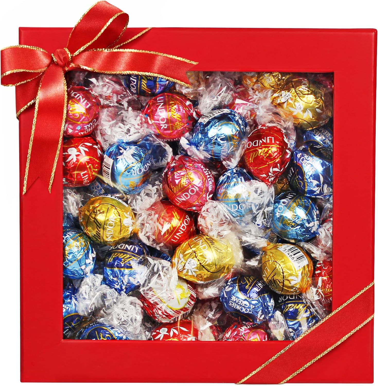 Mother’s Day Chocolate Gift Box For Mom, Wife, Girlfriend, Sister And Grandmother, 50 Individually Wrapped Gourmet Truffles, Assorted Milk, Dark And White Chocolate, Gift Ready