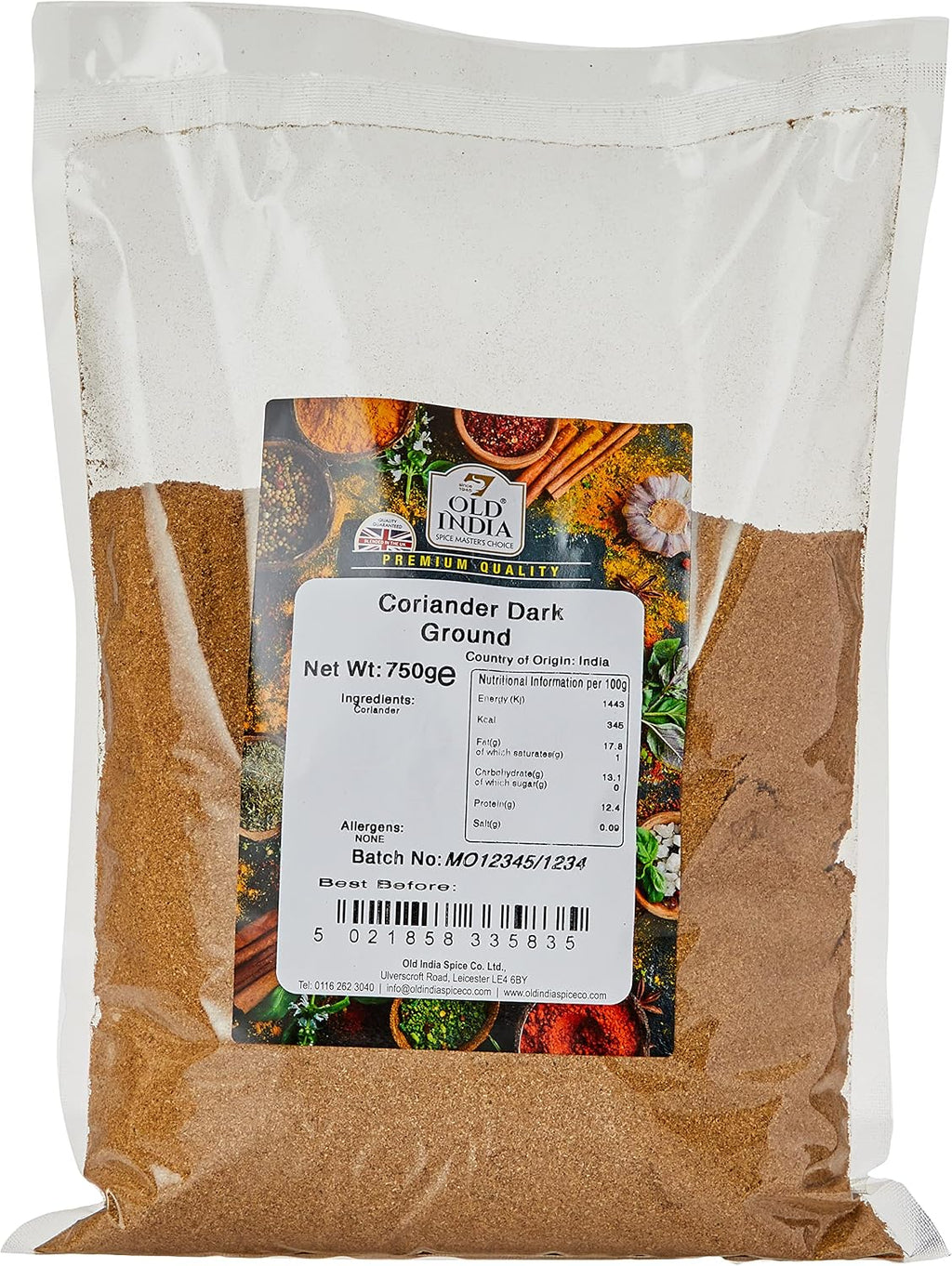 Old India Coriander Dark Ground 750 g