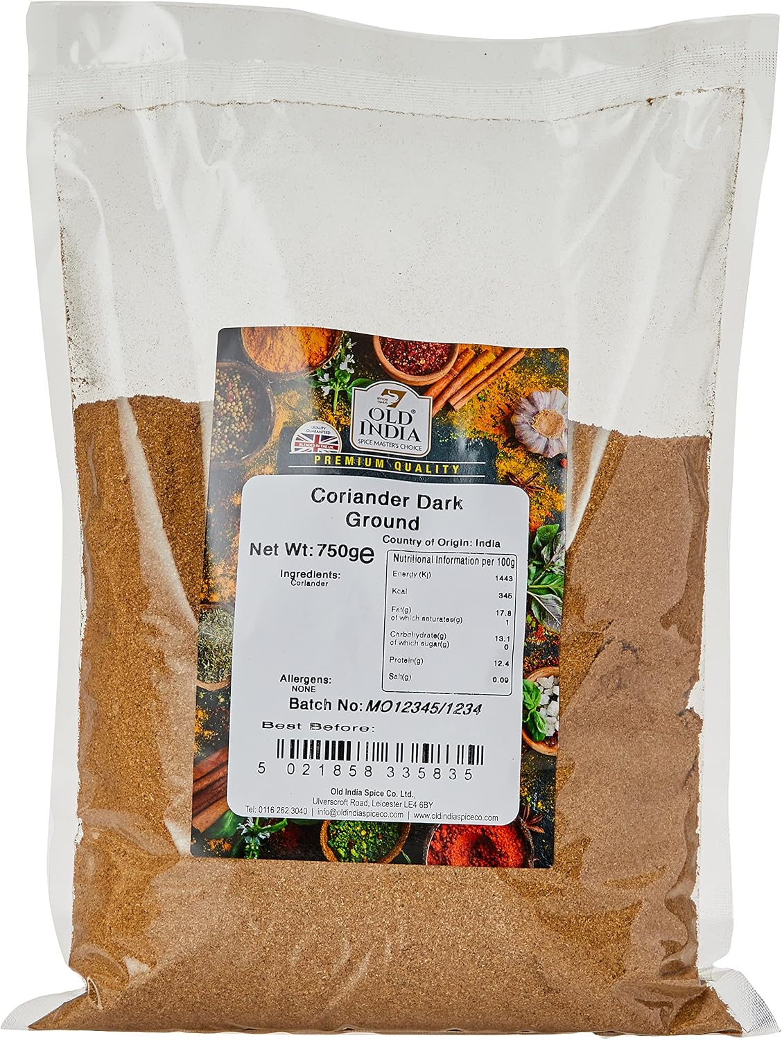 Old India Coriander Dark Ground 750 g