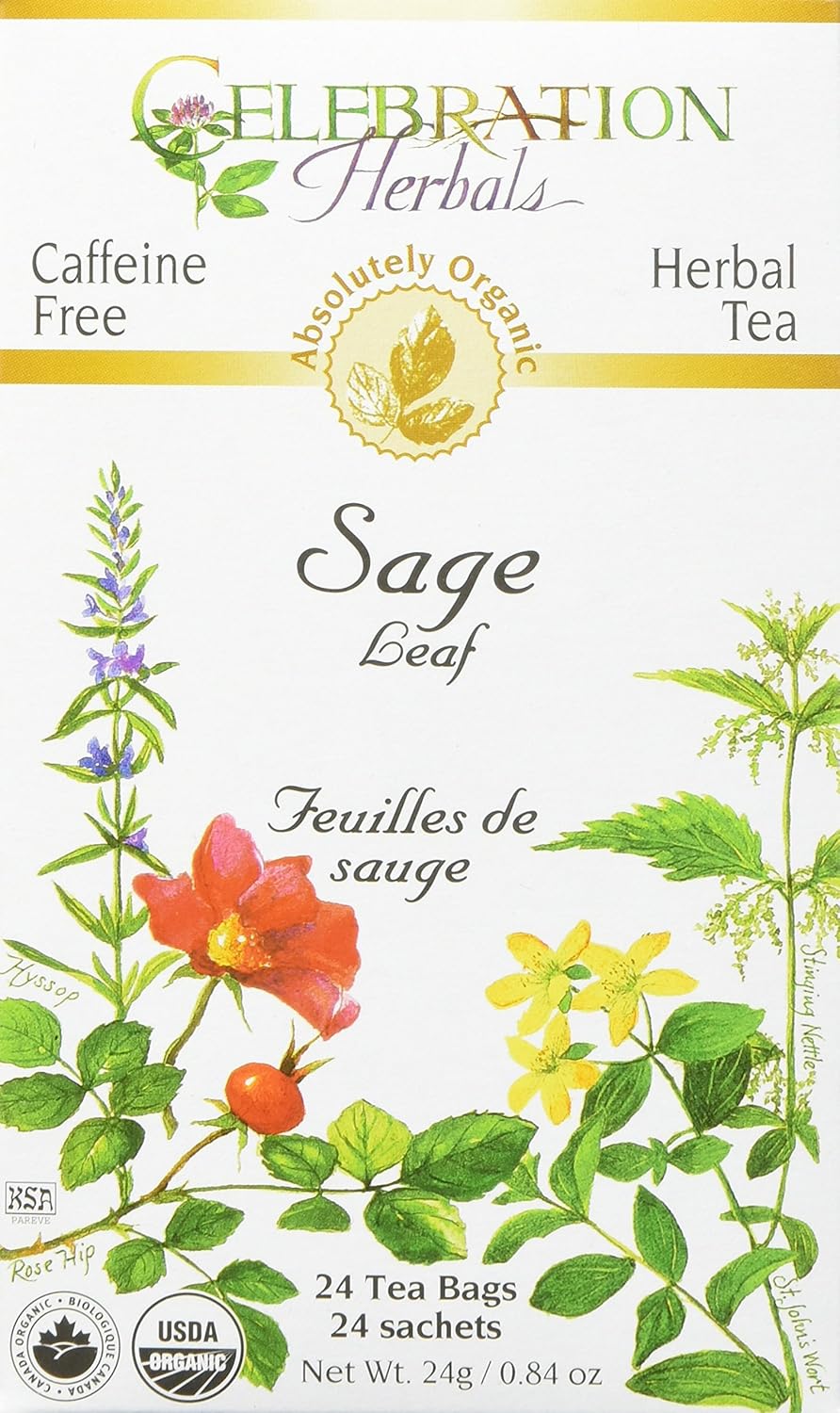 Celebration Herbals Sage Leaf Leaf Tea 24 Bags, Pack of 1