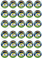 30 x Edible Cupcake Toppers – Los Angeles Football Team Themed Collection of Edible Cake Decorations | Uncut Edible on Wafer Sheet
