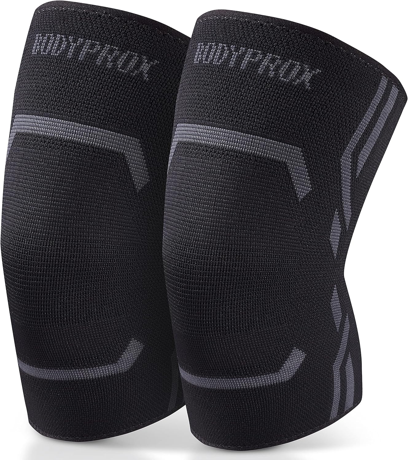 Bodyprox Knee Compression Sleeve for Men and Women (2 Pack), Knee Support Brace for Running and Work out (Medium)