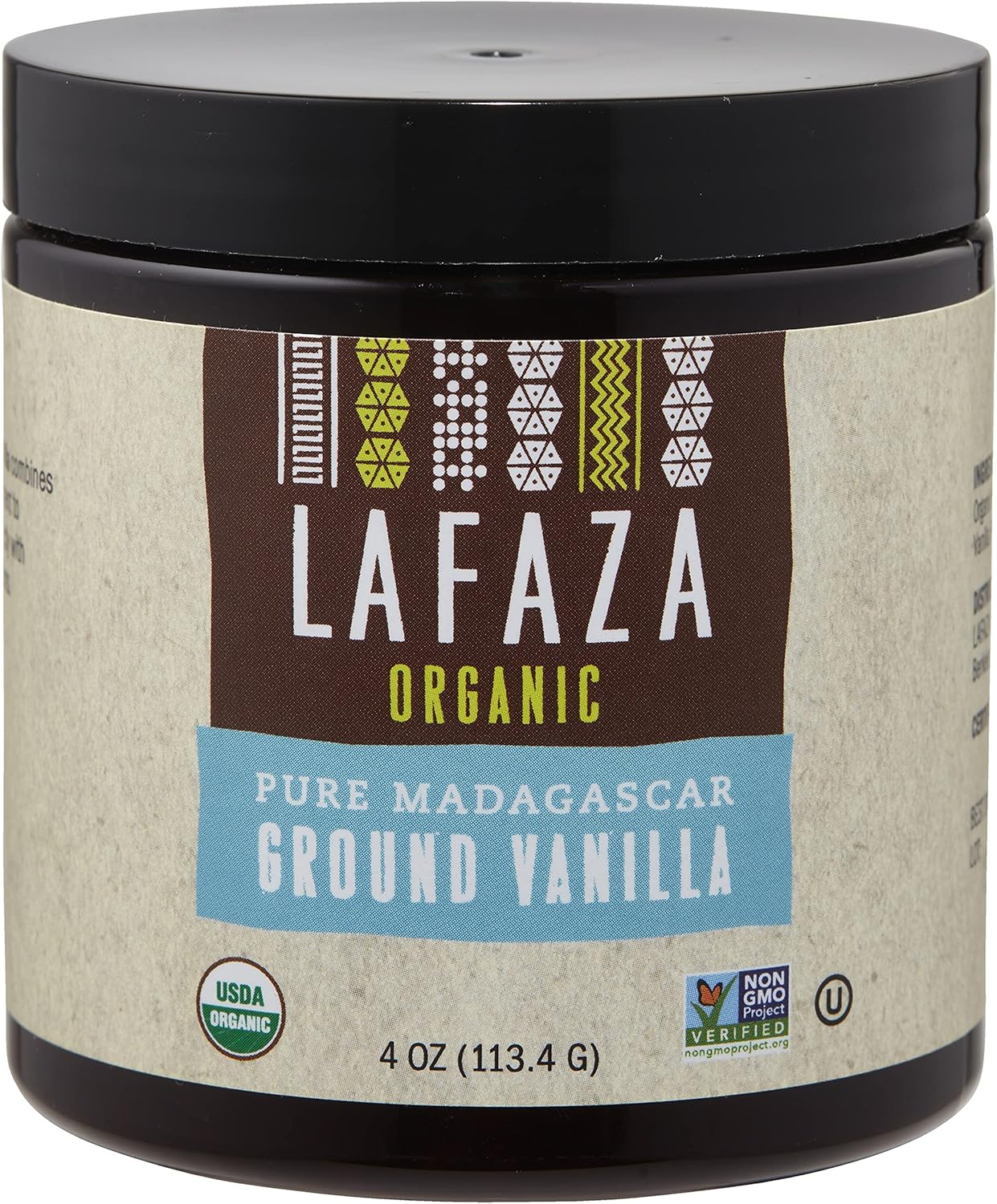Lafaza Organic Madagascar Bourbon Pure Ground Vanilla Bean Powder, 4oz