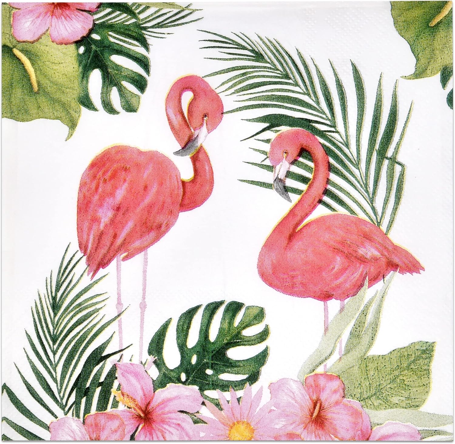 Gift Boutique 100 Pink Flamingo Cocktail Beverage Napkins Disposable Paper Tropical Flamingos Hawaiian Luau Beach Dessert Napkin for Summer Pool Nautical Wedding Bridal & Birthday Party Supplies Decor