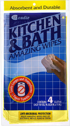 Cadie Kitchen and Bath Amazing Wipes - Absorbent and Reusable Cloth for Washing, Drying, Wiping in The Bathroom or Cuisine Surfaces | Cleaning Sink, Tiles, Bathtub, Walls, Mirror or Floors | 3-Pack