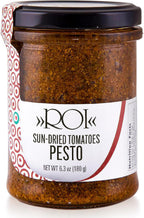 ROI Red Pesto - Sundried Tomato Pesto Sauce Made With Sundried Tomatoes, Genovese DOP Basil, and EVOO, Gluten-Free, Keto-Friendly Fresh Ligurian Sauce, Non-GMO, Made In Italy 6.3 oz (180 g) - Pack 1