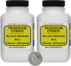 Trisodium Citrate [Na3C6H5O7] 99+% USP Grade Powder 1 Lb in Two Space-Saver Bottles