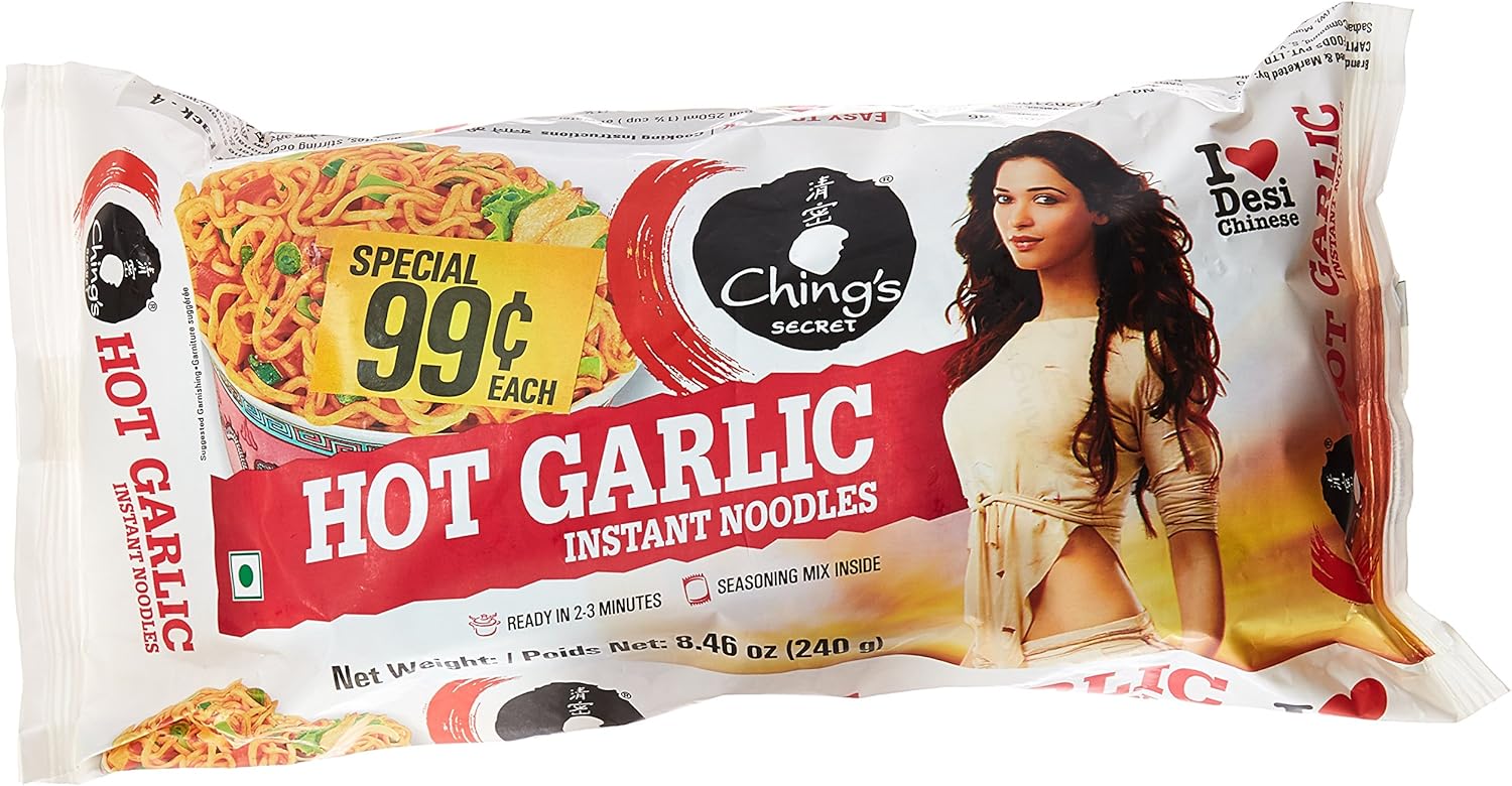 Ching's Hot Garlic Noodles ( 300 Gms X 4 Pack)