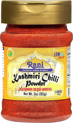 Rani Kashmiri Chilli Powder (Deggi Mirch, Low Heat) Ground Indian Spice 85g PET Jar ~ All Natural | Salt-Free | Vegan | Kosher | Gluten Friendly | Perfect for Deviled Eggs & Other Low Heat Dishes