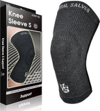 Vital Salveo Knee Compression Sleeve Swelling Recovery Knee Brace S-Support Pain Relief for Men and Women Unisex for Running Basketball Gym Workout Sports Dark Grey (1PC) S