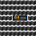 64 Pcs Self Adhesive Bandage Wrap, Black Athletic Tape, 2 Inch x 5 Yard Elastic Self-Adherent Tape, Breathable Sports Wrap, Stretch Cohesive Bandage Wraps for Wrist Ankle Pet