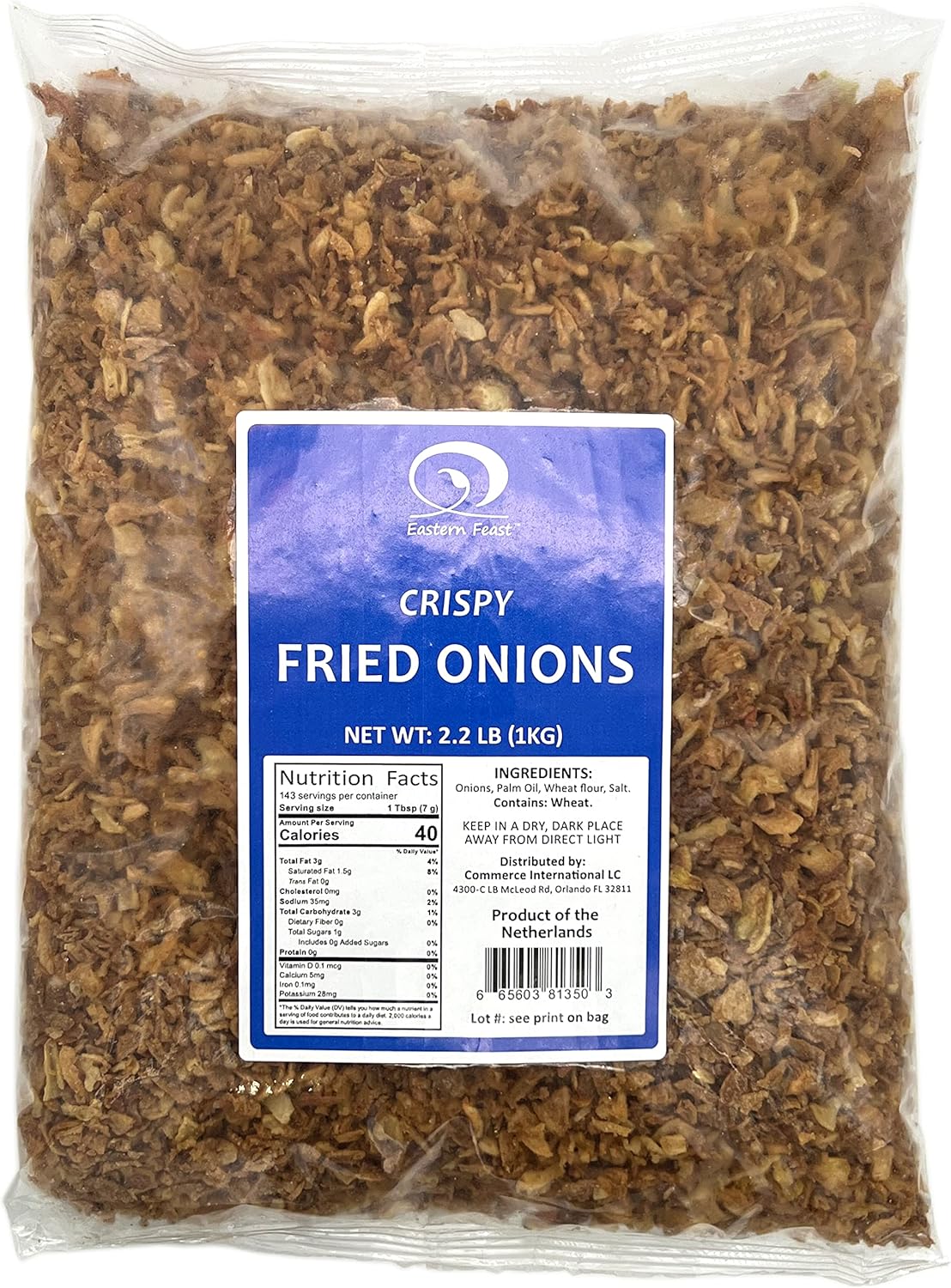 EF - Fried Onions, Product of Holland, 2.2 Lb (1Kg)