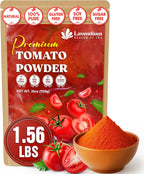 Lavendium, Premium 1.56 lbs (25oz) Tomato Powder – 100% Pure Dehydrated Tomato – Non-GMO, Vegan, Gluten-Free, No Additives – Rich Color & Flavor – Great for Cooking, Seasoning, Sauces & More