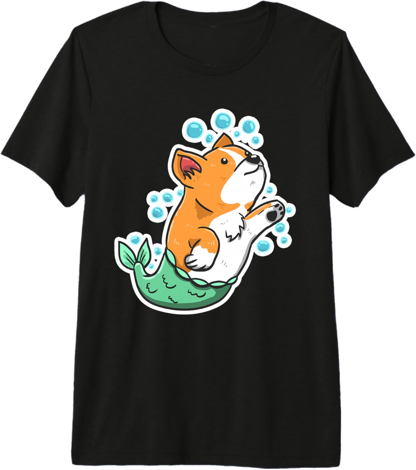 Corgi Mermaid Costume Cute Pet Dog Lover Gift Shiba Inu Premium Tri-Blend T-Shirt