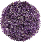 SUNYIK Amethyst Tumbled Chips Stone Crushed Crystal Quartz Pieces Irregular Shaped Stones 1pound(about 460 gram)