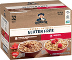Quaker Instant Oatmeal, 2 Flavor Gluten Free Variety Pack, 32 Count