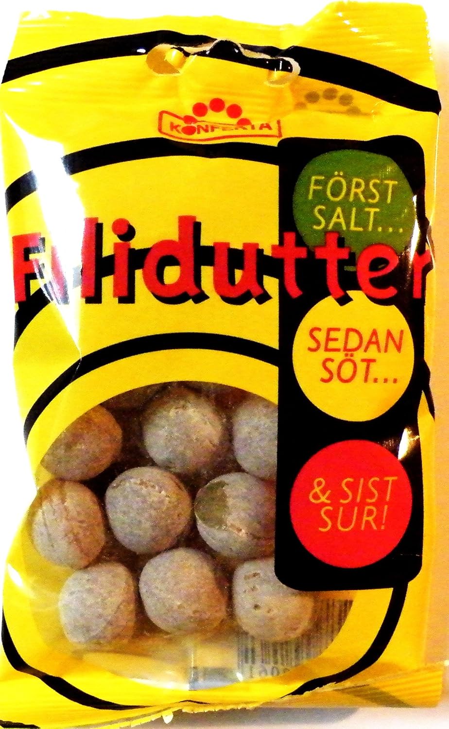 10 x 65g Filidutter Banan salt sweet sour vegan candy bag