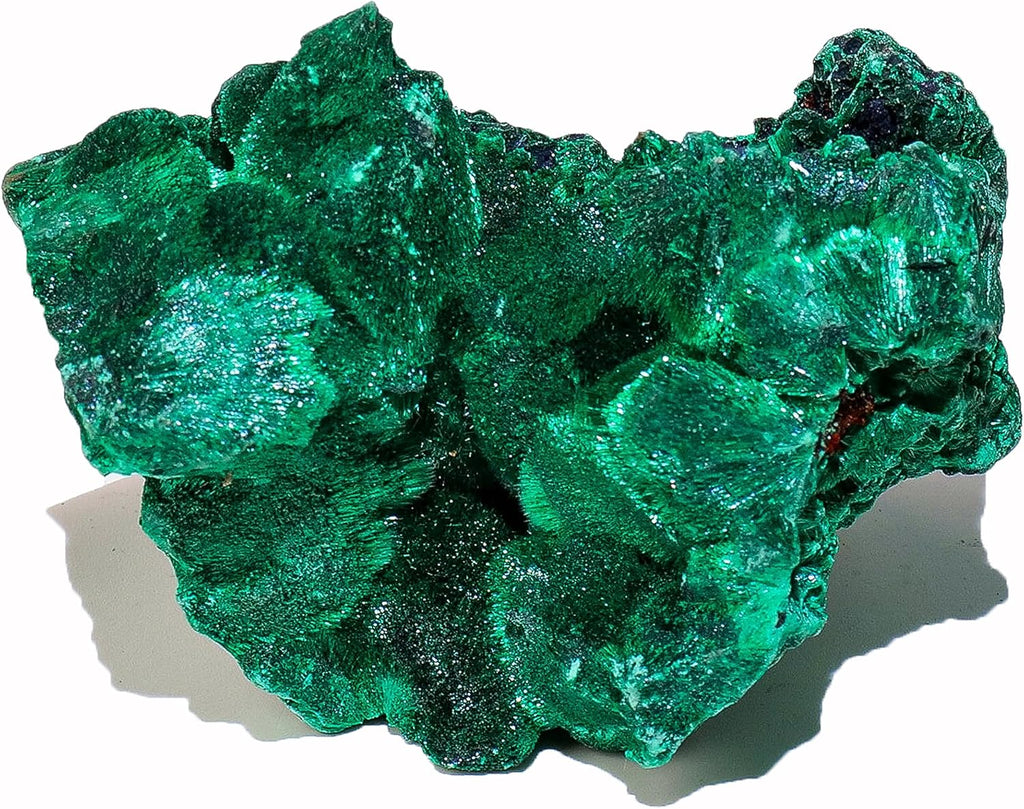 Apengshi Natural Malachite Crystal Stone 0.11-0.22lb Raw Malachite Stone Irregular Rough Malachite Mineral Specimen Original Shape Healing Crystal Gem Worry Relief Stress with Gift Box