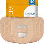 40 Pack Omnipod 5 Overpatches, Amolyfe Omnipod 5 Adhesive Patches Waterproof with Stretchable Strap, Optimized Split Backing for Easy Use, Breathable, Medical Adhesive (Tan)