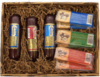 Gift Basket Village Classic Meat and Cheddar Cheese Gift Box - Gourmet Birthday Gifts for Men, Charcuterie Boards, Premium Artisanal Selection for Meat Lovers, Ideal for Holiday & Corporate