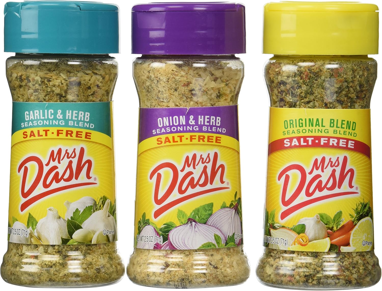 Mrs. Dash Combo All Natural Seasoning Blends 2.5 oz; Original,Onion&Herb,Garlic&Herb by Mrs. Dash