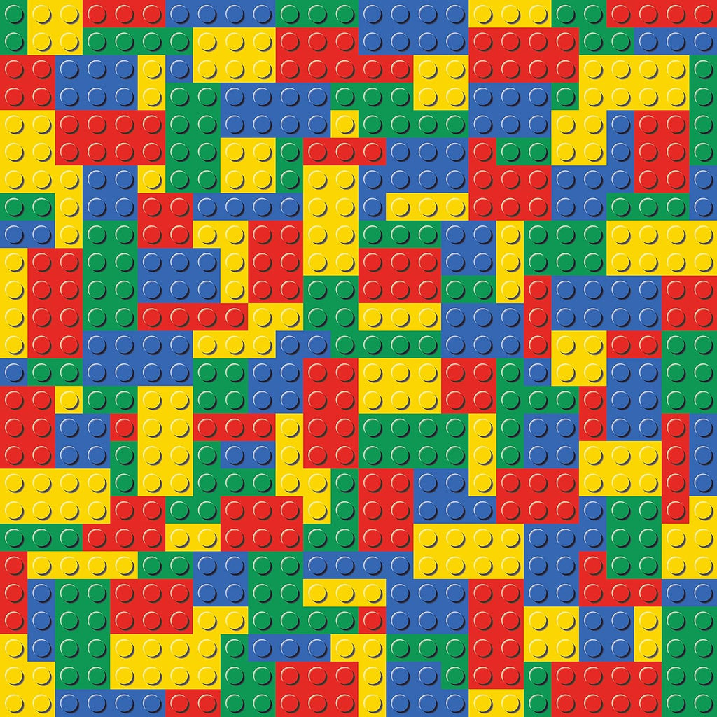 Colorful Building Blocks cake topper for 1/4 sheet cake or larger