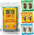 HotLix Crick-ettes Edible Bugs (6-Pack) | Salt n Vinegar, Bacon & Cheese, Sour Cream & Onion | Dried Crickets to Eat | Weird Snacks for Humans & Pets | Edible Crickets for Parties & Exotic Snacks