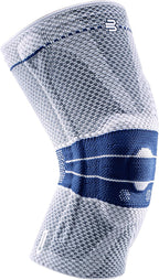 Bauerfeind - GenuTrain A3 - Arthritis Knee Support - Breathable Knit Knee Brace Helps Relieve Chronic Knee Pain and Irritation, Designed for Active People, Helps Stabilize Kneecap -Titanium, Left, Size 7