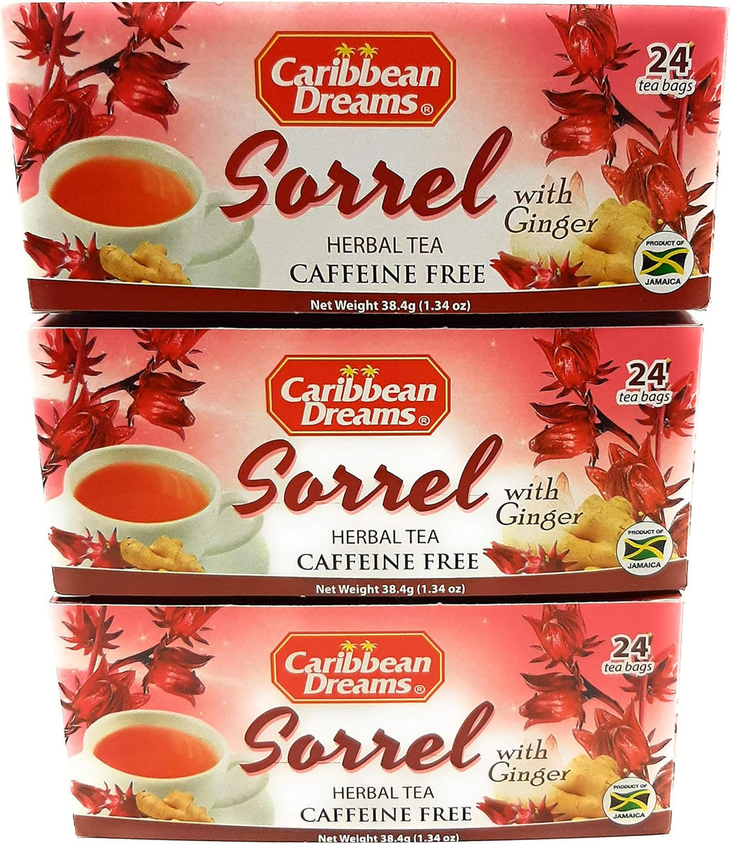 Caribbean Dreams Sorrel & Ginger Tea, 24 tea bags (pack of 3)
