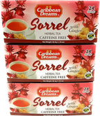 Caribbean Dreams Sorrel & Ginger Tea, 24 tea bags (pack of 3)