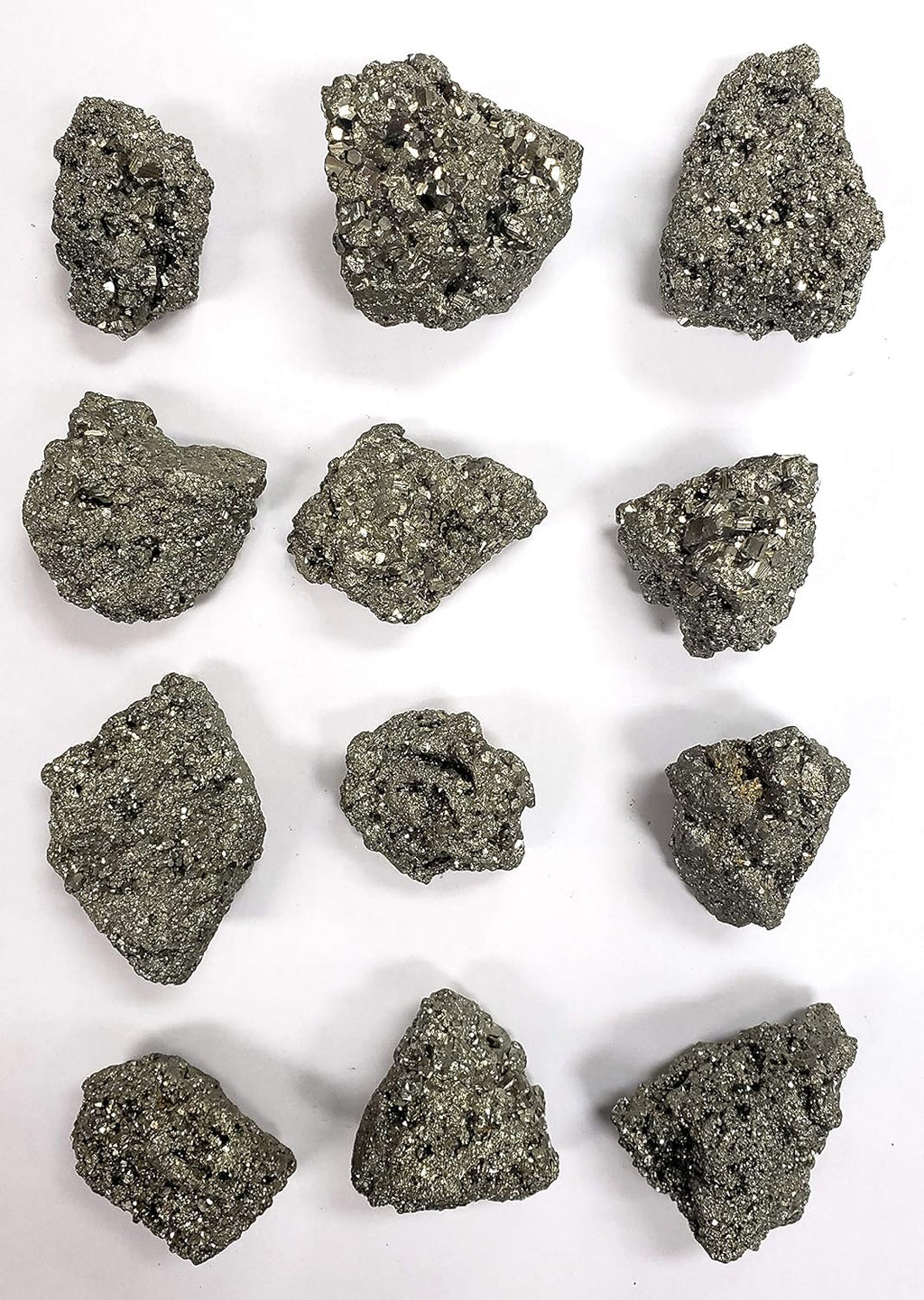 1/2 LB Pyrite Crystal Stone - Large Chunks Iron Pyrite Fool's Gold - Bulk Raw Natural Crystal Rough Stones