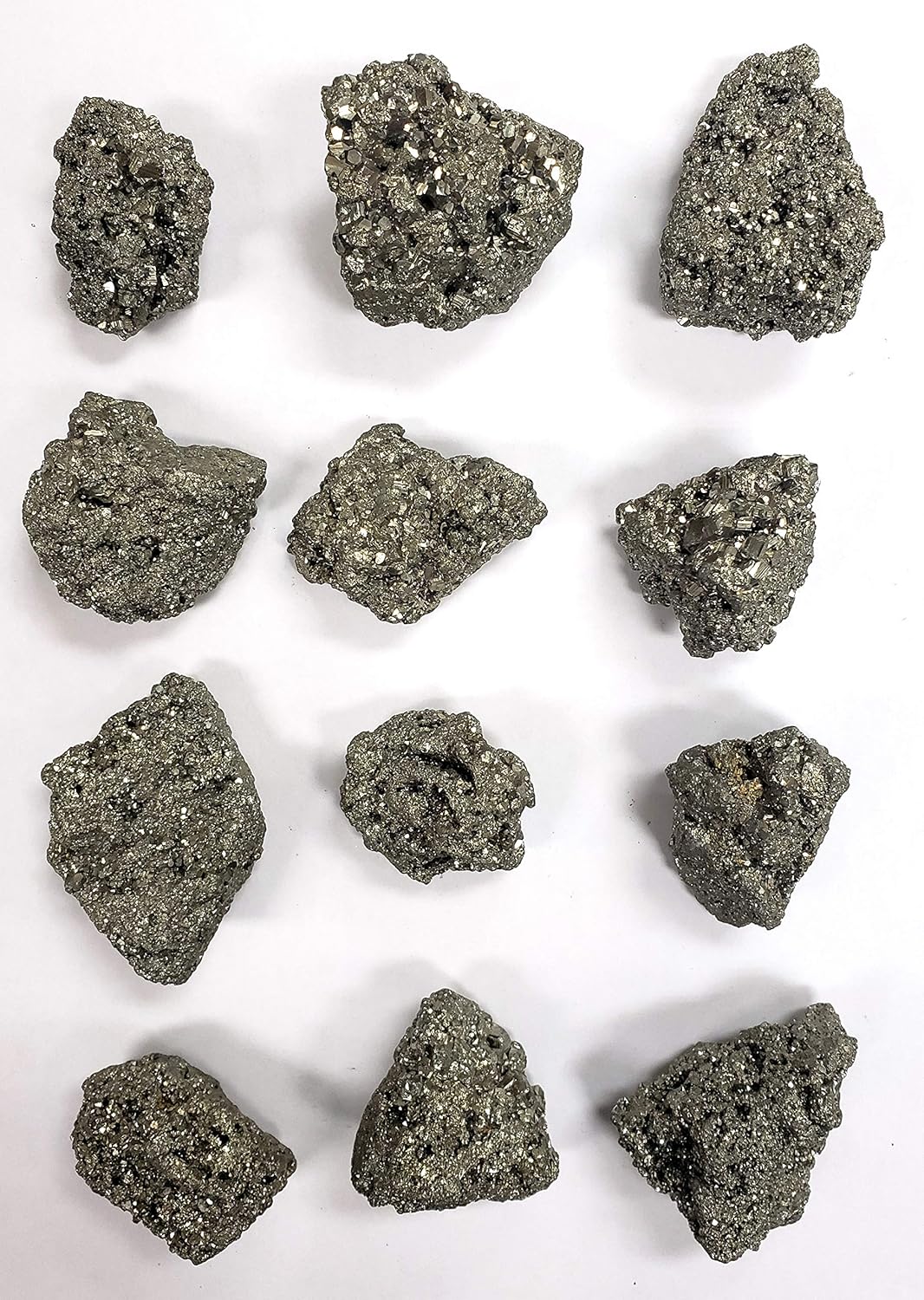 1/2 LB Pyrite Crystal Stone - Large Chunks Iron Pyrite Fool's Gold - Bulk Raw Natural Crystal Rough Stones