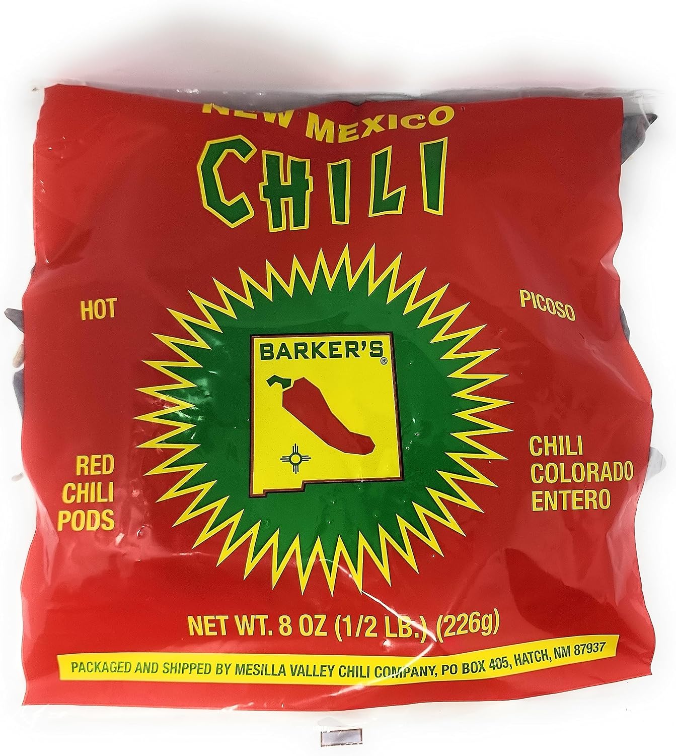 Barker's Hot Red Chili Pods From Hatch, NM - 8 oz