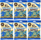 Walkers Nonsuch English Creamy Toffees Bag 5.29 Oz (Pack of 6) – Traditional British Butter Toffee Candy with Whole Milk, Individually Twist-Wrapped Chewy Sweets, Old-Fashioned Gourmet Treat from UK