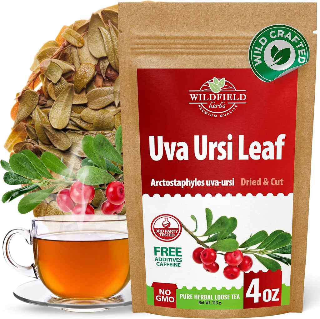 4 oz. Uva Ursi Leaf Uva Ursi Tea Herbal (Arctostaphylos Uva-Ursi) - 113g Uva-Ursi Herb Tea Arctostaphylos Uva-Ursi