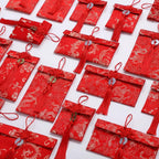 Shinylin 20 Pack Chinese New Year Silk Red Envelopes Brocade Lunar New Year with Chinese Knot, Coins & Jade Charms – 3 Sizes Lucky Envelopes for Spring Festival, Lunar 2026 Hongbao, Gift Giving