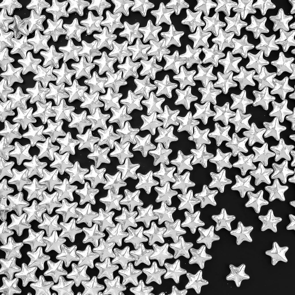 Silver Star Sprinkles, Edible Candy Stars for Cake Decorating, Cupcakes, Cookies & Desserts, 4.6oz Shiny Metallic Silver Sprinkles for Christmas, Graduation, Birthday, Holiday Baking