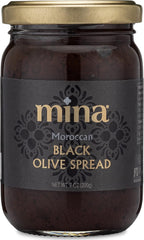 Mina Black Olive Spread, Gourmet Olive Tapenade, 7 oz (200g) - Premium Olive Spread made with Dry Cured Black Olives, Perfect for Appetizers, Dips, and More, Made with Moroccan Olives