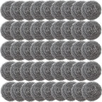 48 Pack Stainless Steel Scourers Sponges,Steel Wool scrubbers for stoves, pots, Cooker Hoods, etc. That are Difficult to Clean (48 Pack-Small 10 gram)