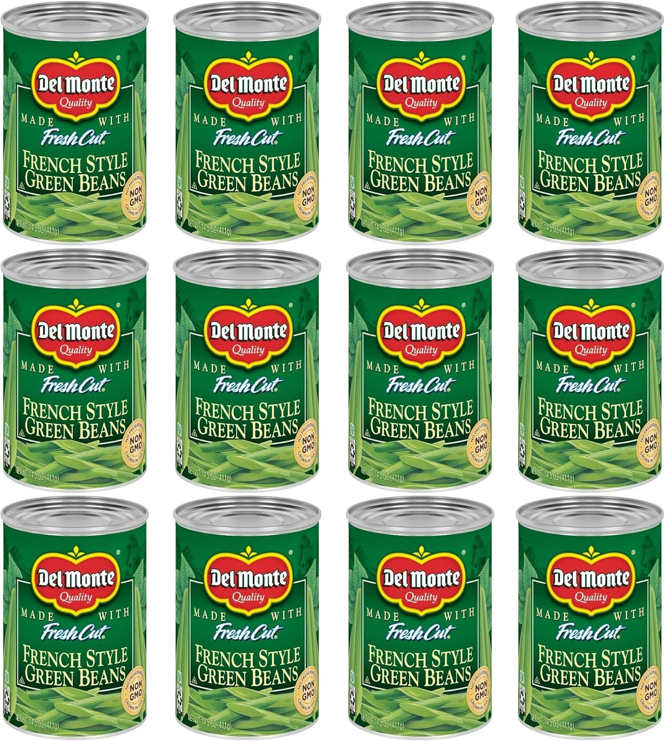Del Monte BLUE LAKE French Style Green Beans, Canned Vegetables, 12 Pack, 14.5 oz Can