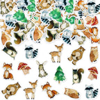 40Pcs Edible Animal Cupcake Toppers Wafer Paper Woodland Cupcake Toppers Picks for Animal Drink Topper Baby Shower or Birthday Party Decoration