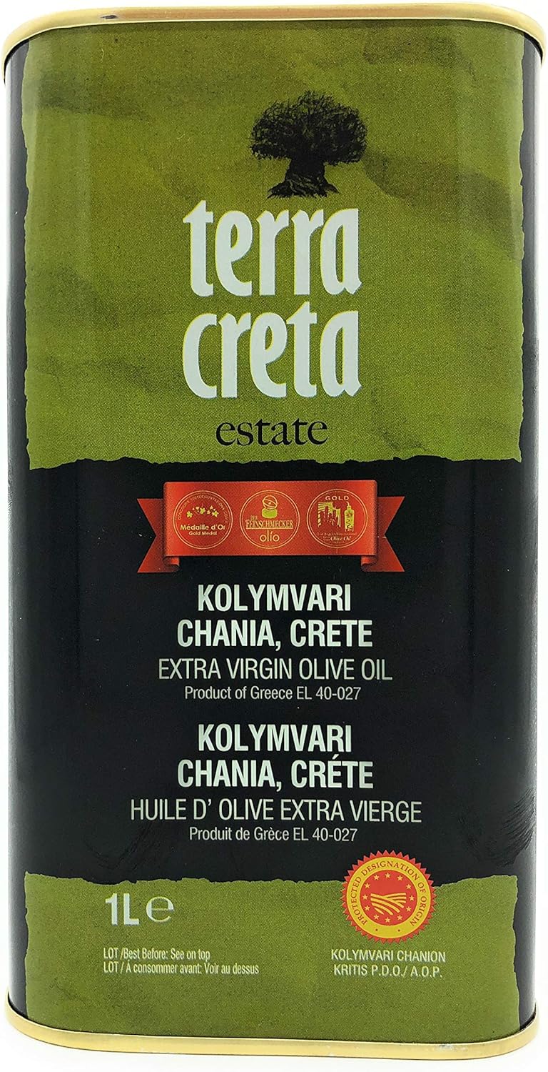 Terra Creta Extra Virgin Olive Oil 1lt Metal Tin