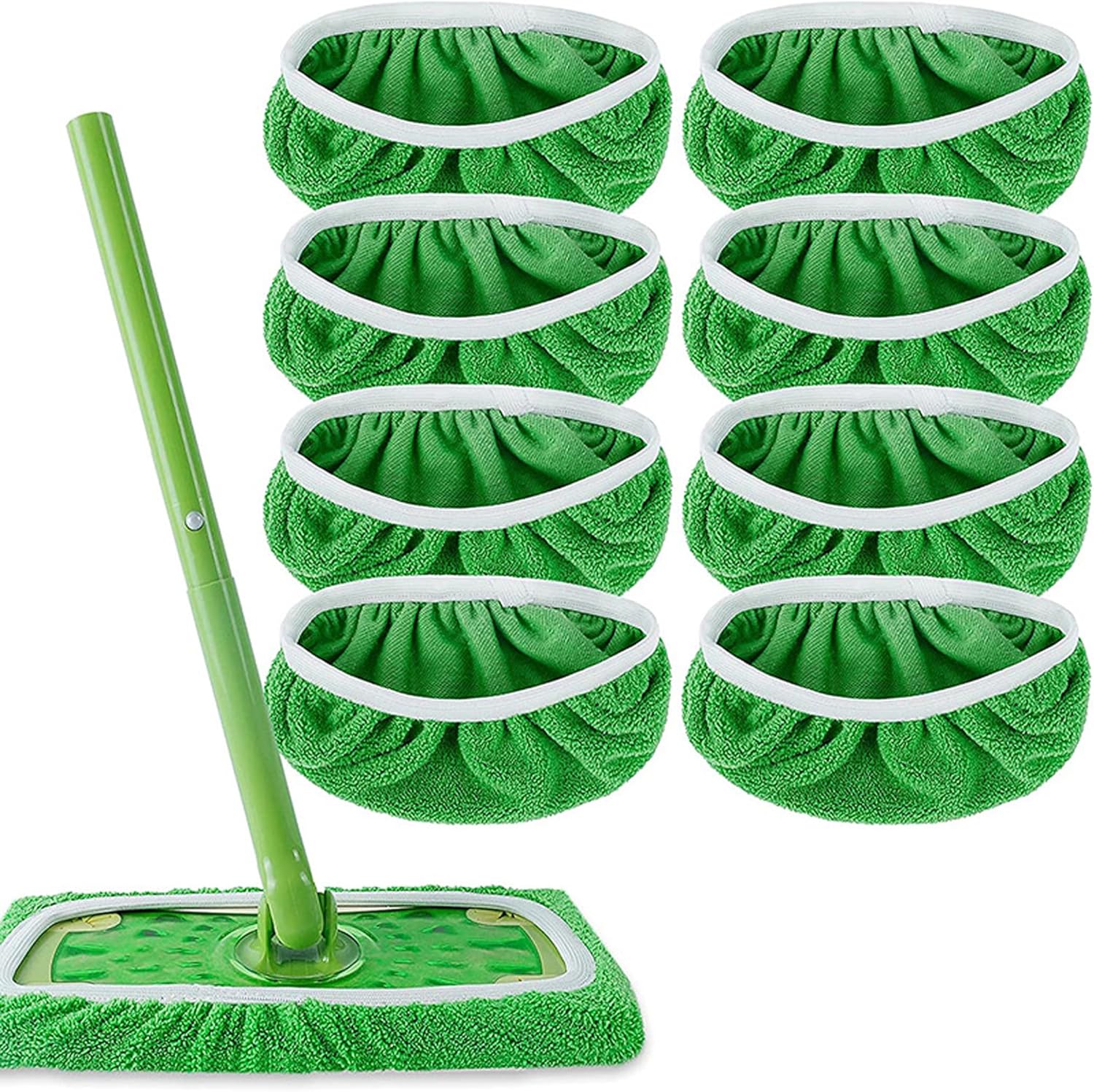 4 PCS Mop Slippers for Floor Cleaning, Microfiber Cleaning House Mop Slippers, Adjustable Size, Reusable Shoe Covers for Floor Cleaning