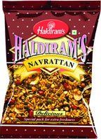 Haldiram's Navrattan , Delicious Hot & Spicy Blend of Savoury Noodles, Lentils, Peanuts, Puffed Rice and Sun Dried Potato Chips- 35.30oz, 1kg