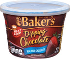 Baker's Dipping Chocolate, Milk Chocolate, 7-Ounce Microwavable Tubs (Pack of 8)